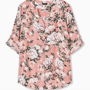 NWT Torrid- HARPER 3/4 Sleeve Floral Blouse 1x